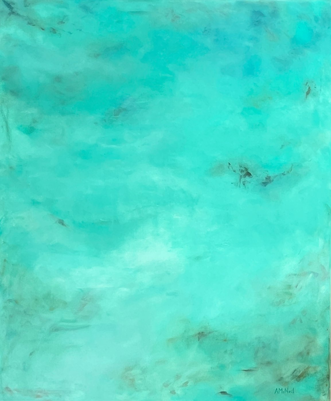 Float, abstract painting from the Shallows series by Anja McNeil