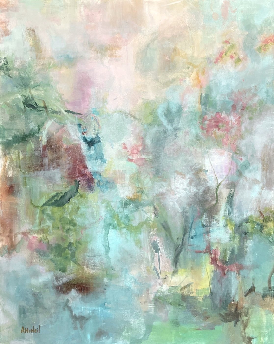Hush, abstract painting from the In the Air series by Anja McNeil