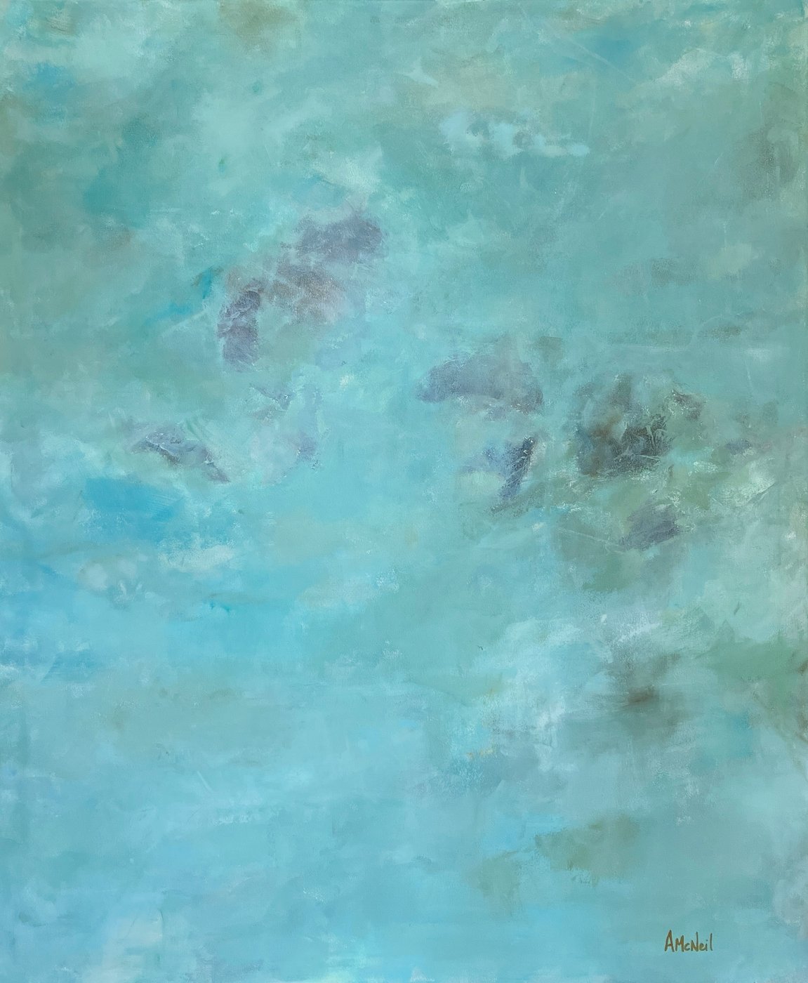 Like Glass, abstract painting from the Shallows series by Anja McNeil