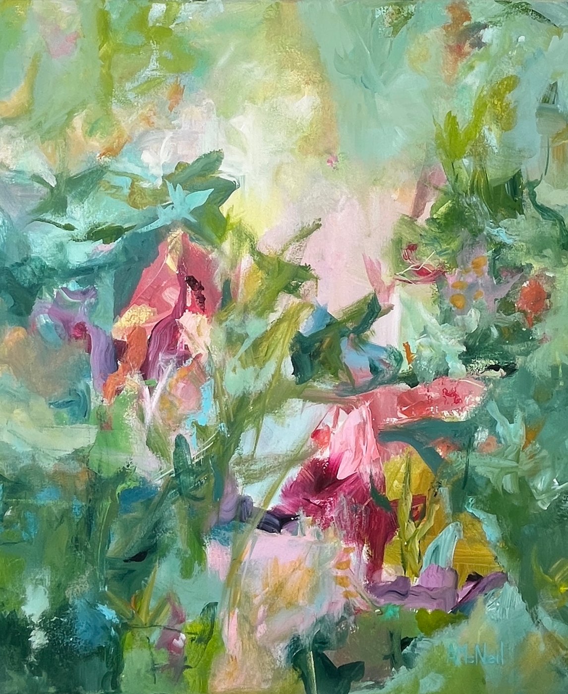 After the Rain, abstract painting from the Bloom series by Anja McNeil
