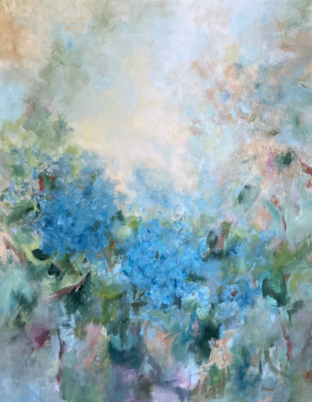 Summer House, abstract painting from the Bloom series by Anja McNeil