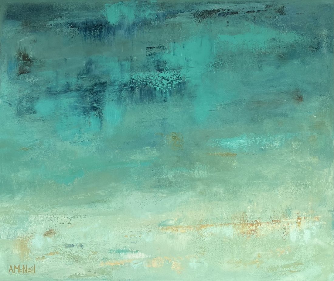 Tide Pools, abstract painting from the Shallows series by Anja McNeil